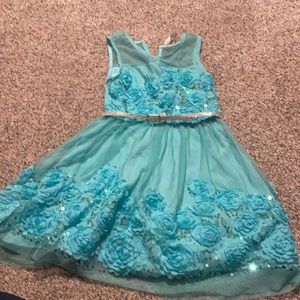 Floral Sequin Lace Dress (Easter) - Size 8